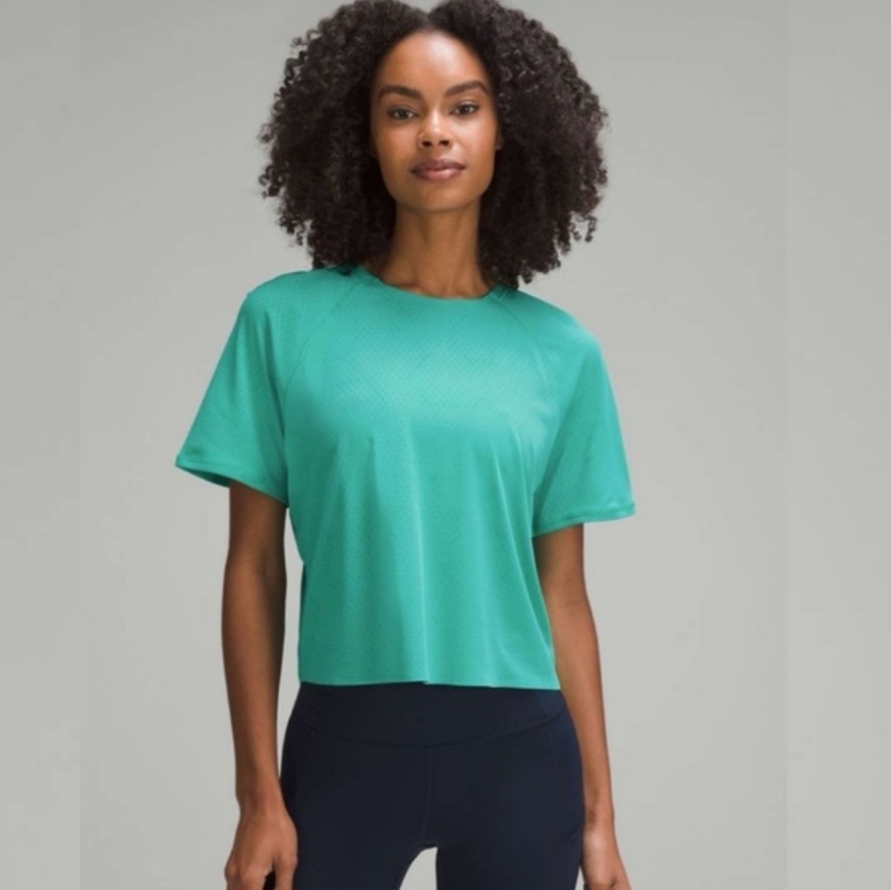 LULULEMON Fast and Free Race Length T-Shirt Kelly Green Size XL 12